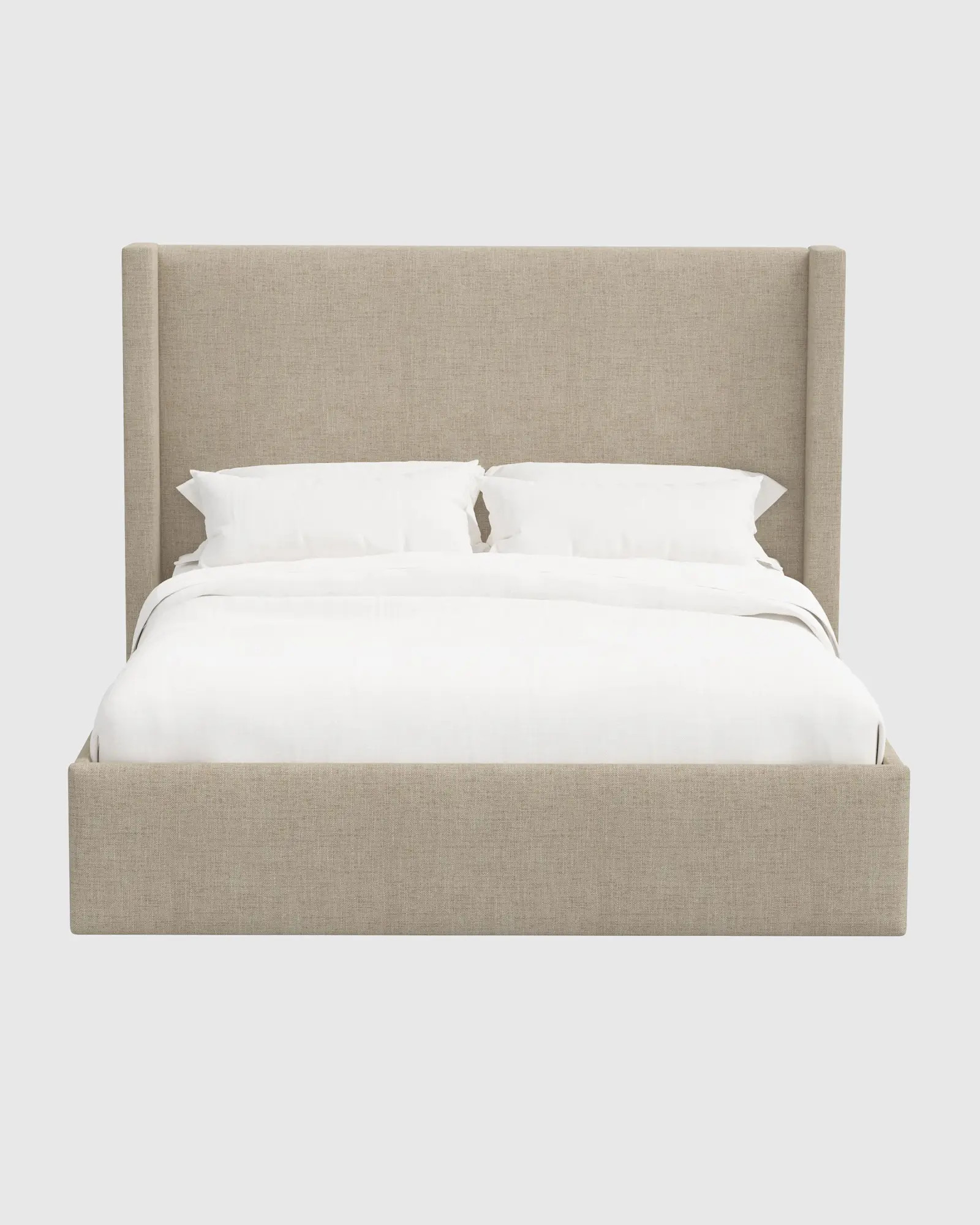100% Linen Wingback Bed | Quince
