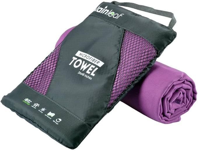 Rainleaf Microfiber Towel Perfect Travel & Gym & Camping Towel. Quick Dry - Super Absorbent - Ult... | Amazon (US)