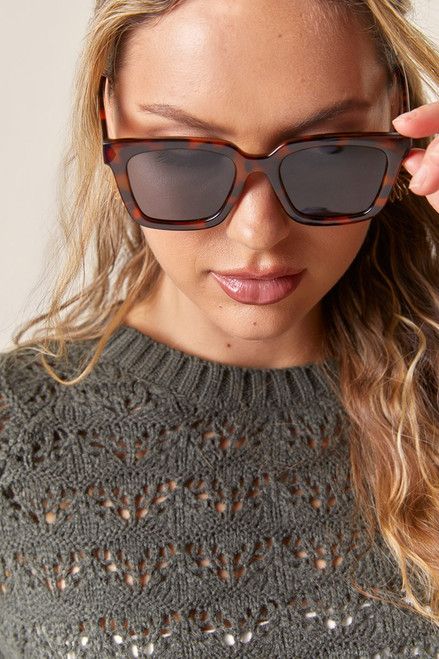 Gisselle Square Tortoise Sunglasses | Francesca's