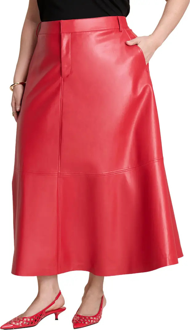 Faux Leather Midi Skirt | Nordstrom