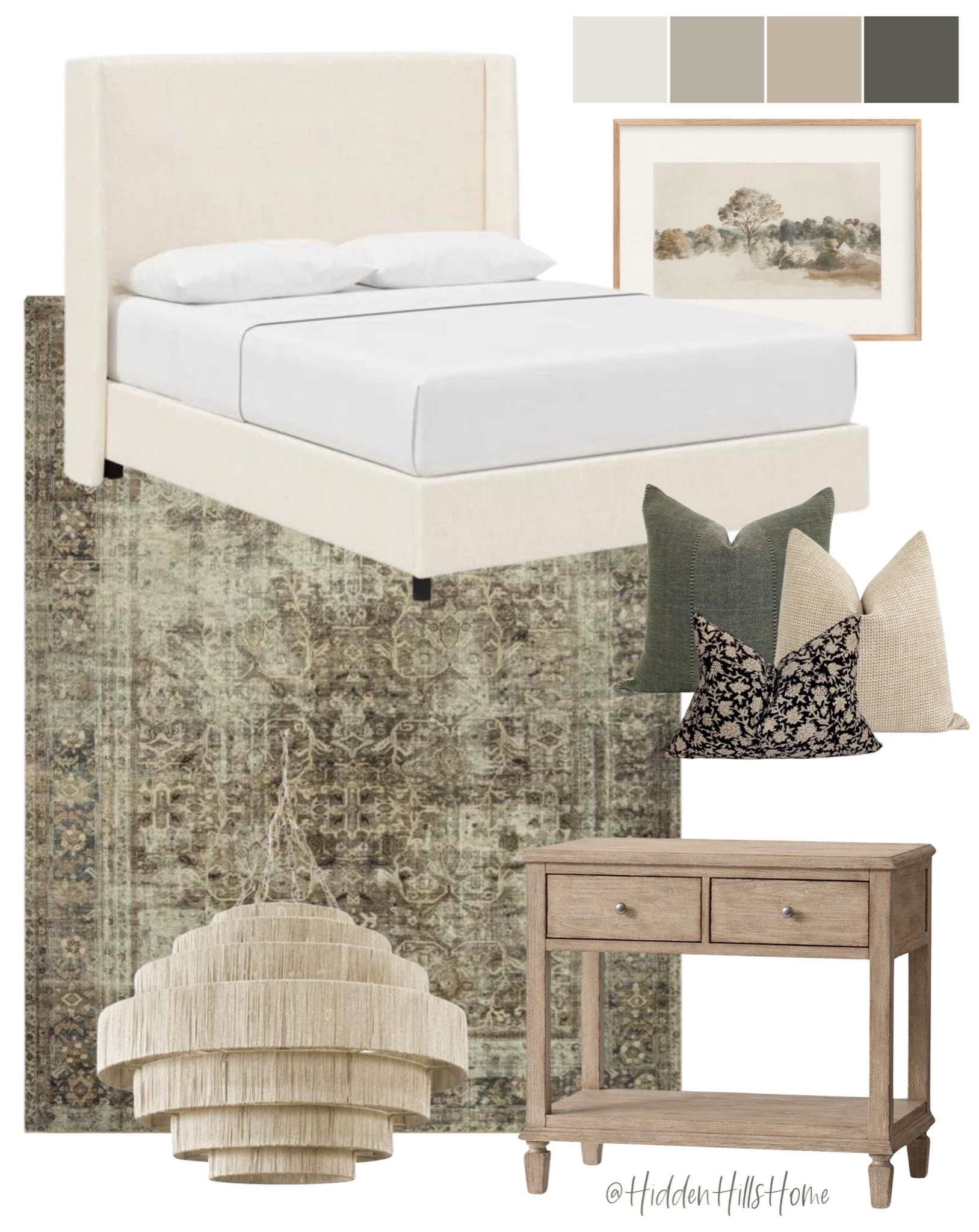 Bedroom Decor mood board, master bedroom design, home decor ideas, bedroom Inspo, nightstands, bedroom rug #bedroom

#LTKHome #LTKSaleAlert