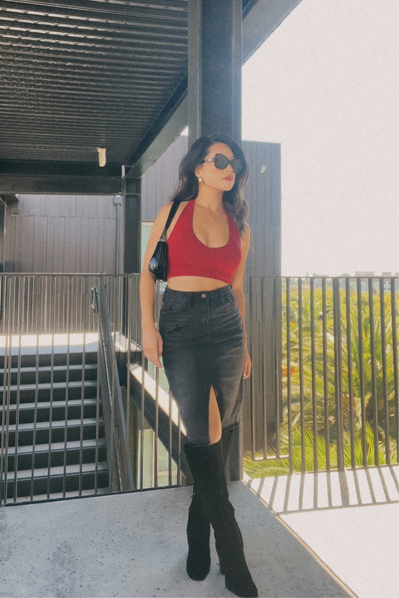 transitioning to fall ❤️ denim midi skirt, knee high boots, suede boots, Dolce Vita Fynn Boots, Calvin Klein Charlie mini shoulder bag, Brami tops, KlassyNetwork, Coach sunglasses, TargetStyle, Bottega earrings dupes, Amazon finds, Amazon fashion, fall fashion, summer trends, summer 2023, fall 2023, midi skirt and boots outfit inspo, petite fashion inspo 

#LTKSeasonal #LTKitbag #LTKstyletip