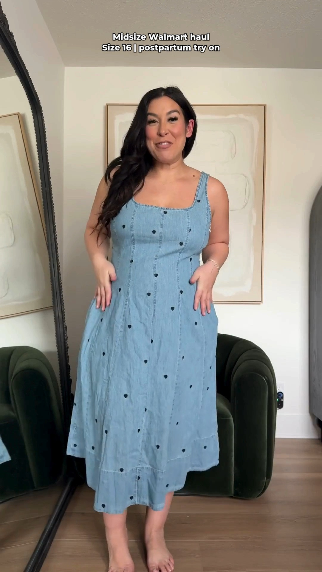 Midsize Walmart haul! The little hearts on this dress 😍😍 Size 16 | postpartum try on! Size xxl 
-
-
-
Walmart midsize, midsize try on, midsize haul, postpartum

#LTKootd #LTKSeasonal #LTKMidsize