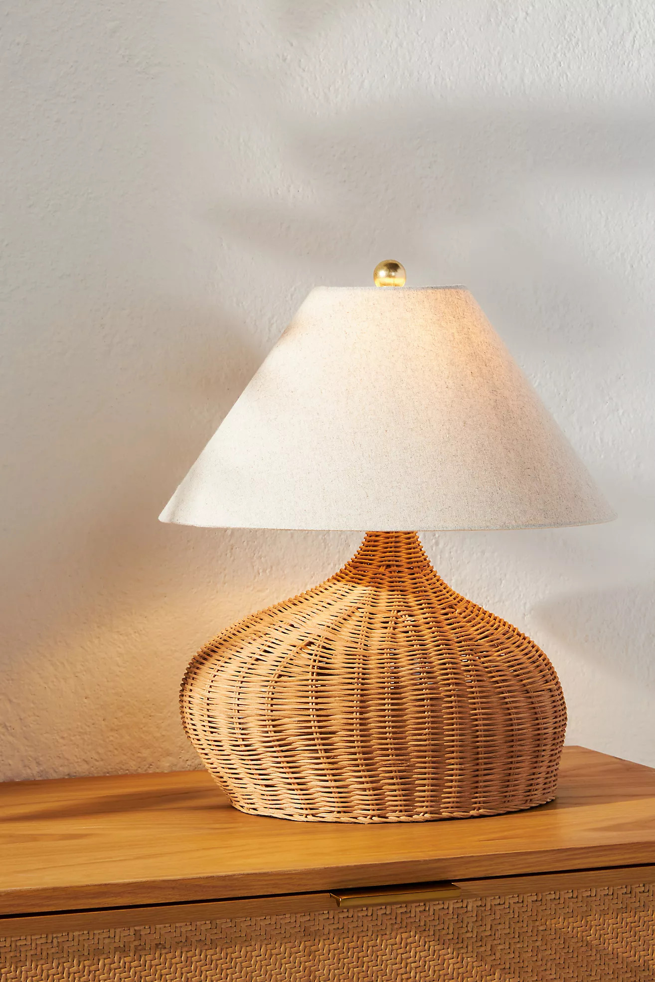 Natural Rattan Table Lamp | Anthropologie (US)