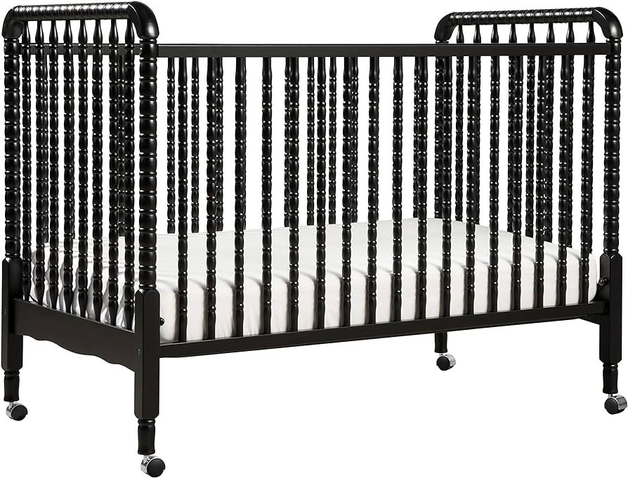 DaVinci Jenny Lind 3-in-1 Convertible Crib in Ebony, Removable Wheels, Greenguard Gold Certified | Amazon (US)