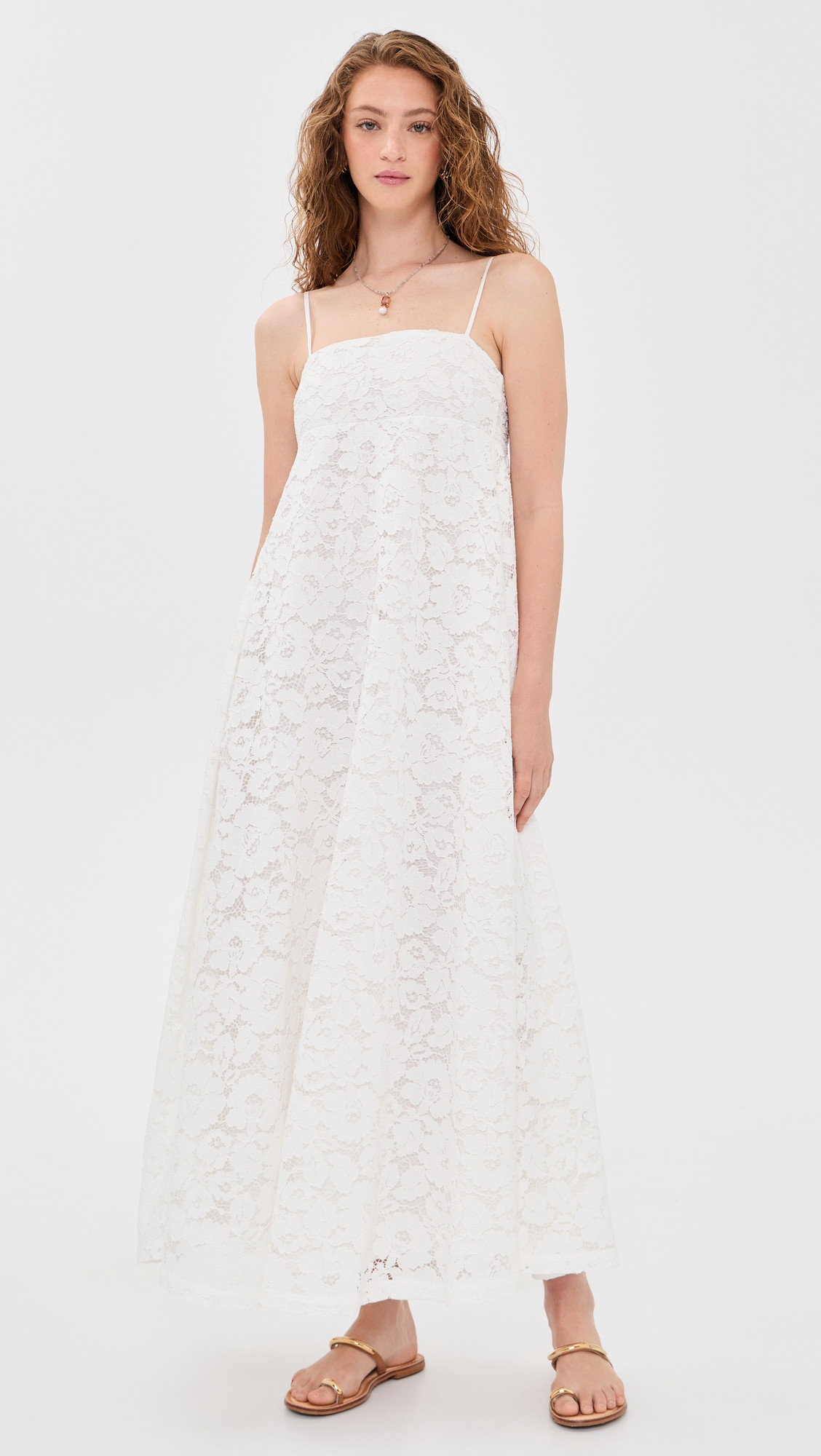 VRG GRL Bianca Lace Maxi Dress White White XS | Shopbop