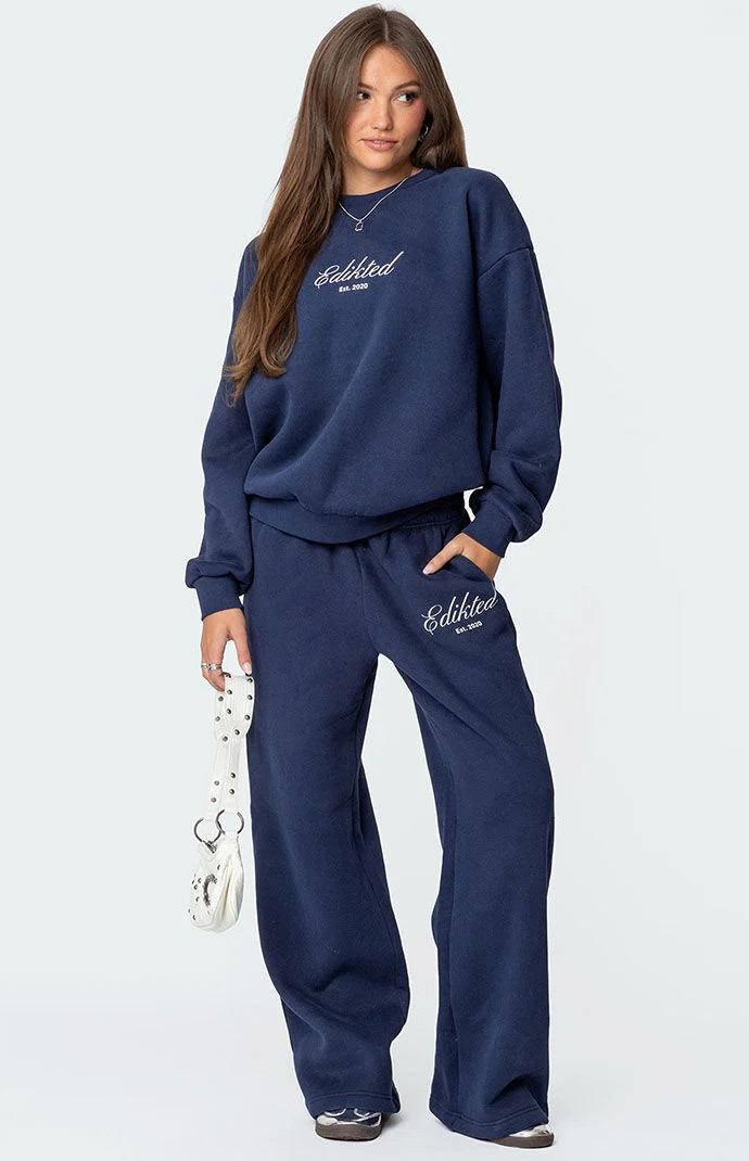 Women's Get Edikted Sweatpants in Navy - Size Small | PacSun