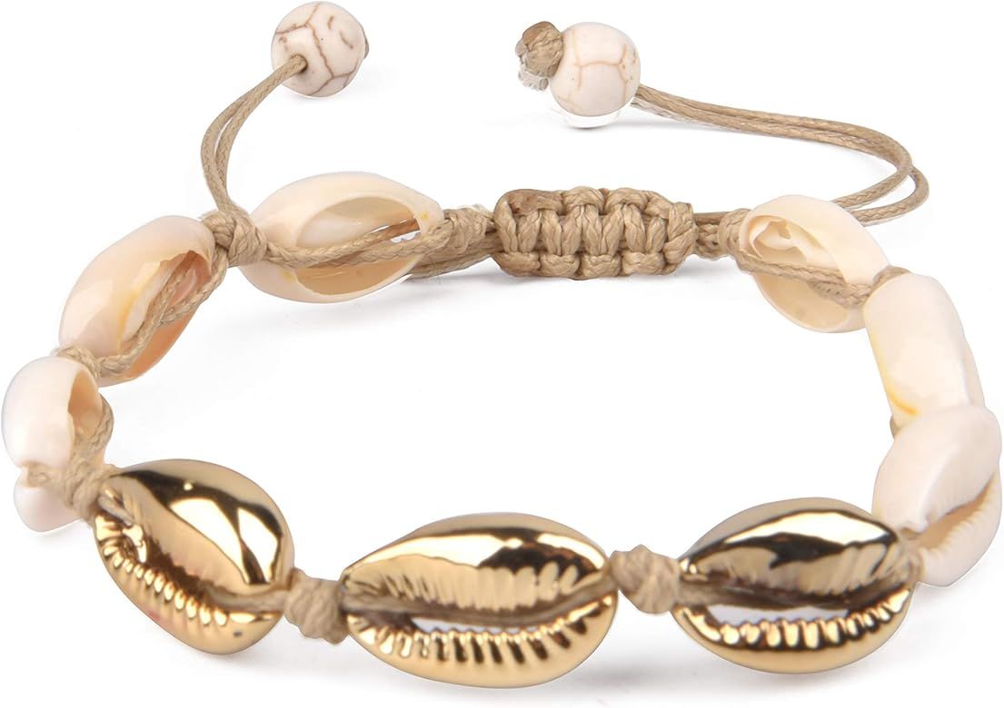 Believe London Natural Shell Necklace Bracelet Anklet Choker Seashell Women Men Statement Adjustable | Amazon (US)
