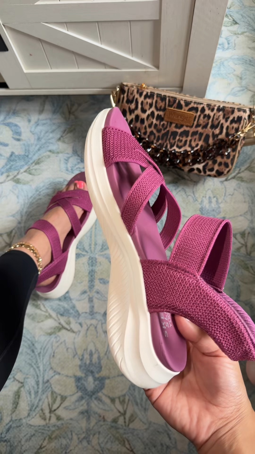 My go to walking sandals 🌺🌺 
#sandals #skechers #comfysandals 

#LTKActive #LTKootd