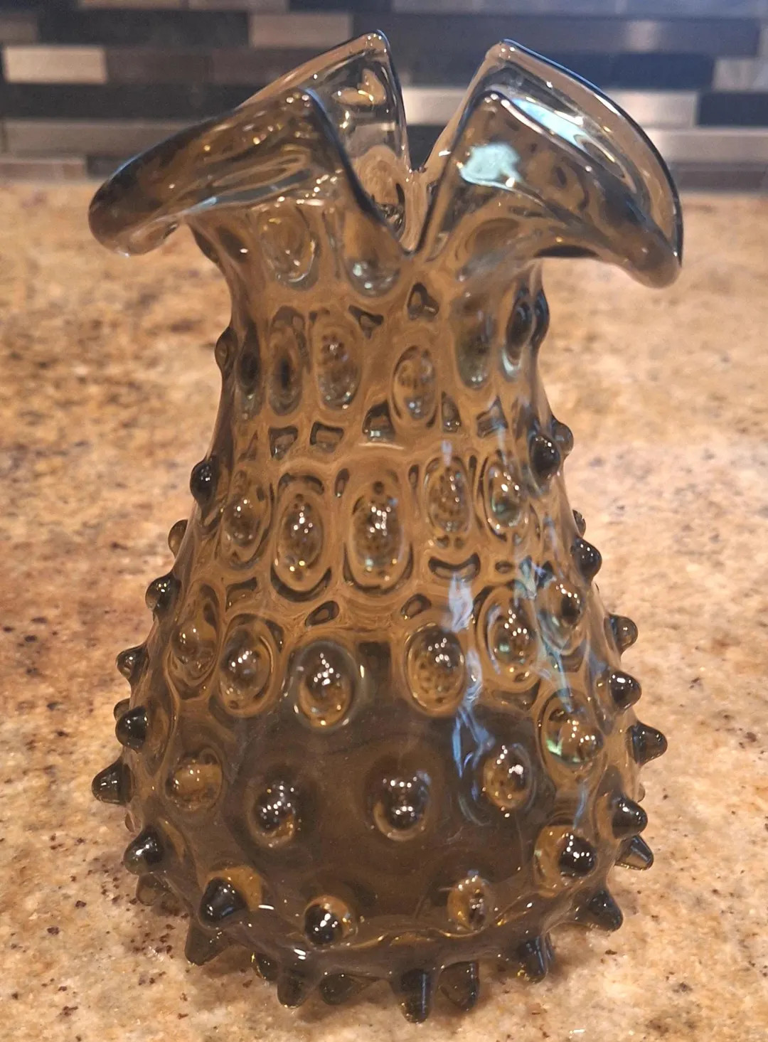Empoli Hobnail Glass Vase Brown - Etsy | Etsy (US)