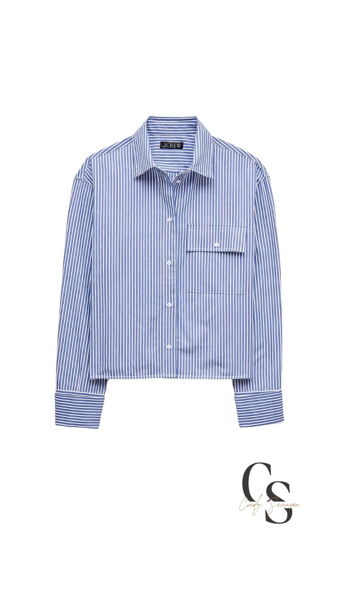 The Esme Cropped Button-Up Shirt in striped cotton poplin is one of my best sellers, and I can see why. The classic blue-and-white stripe makes it so easy to style with white or denim jeans, tailored trousers, or a simple skirt, add loafers or ballet flats for a polished everyday look.

#LTKootd #LTKOver40