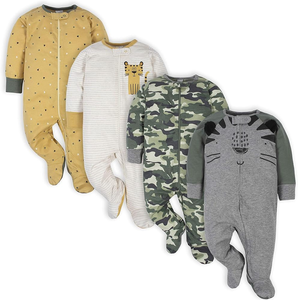 Gerber Baby Boys 4 Pack Sleep 'N Play Footie | Amazon (US)