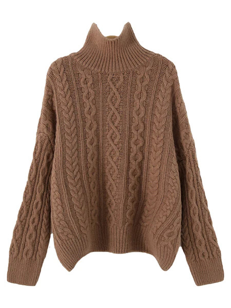 'Caroline' Turtleneck Cable Neck Sweater (5 Colors) | Goodnight Macaroon