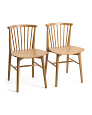 Set Of 2 Solid Oak Wood Marley Dining Chairs | Chairs & Seating | Marshalls | Marshalls