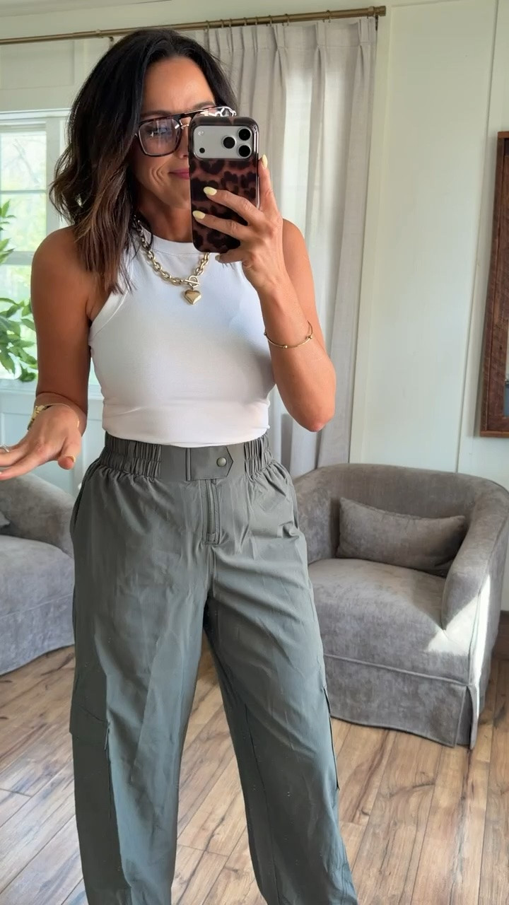 These Walmart cargo pants are such a good everyday staple 👏 comfy, flattering, and so easy to throw on with a basic tank. #walmartfashion #walmartfinds #casualstyle #everydayoutfit #ltkstyle #affordablefashion #summeroutfit