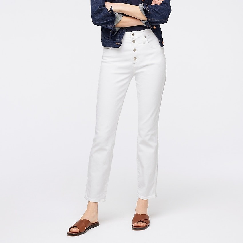 10" vintage straight jean in white with button fly | J. Crew US
