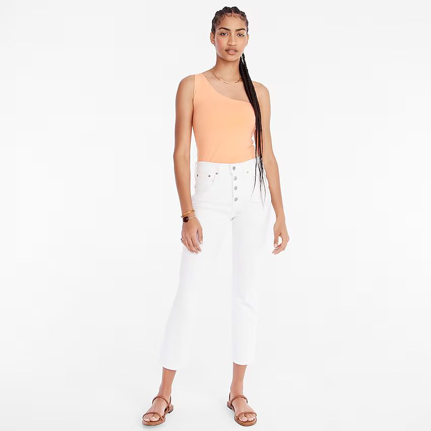 Vintage straight jean in white with button fly | J.Crew US
