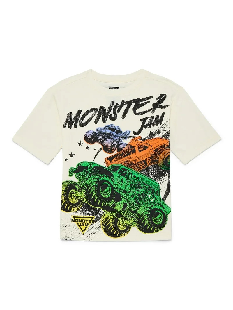 Monster Jam Boys Graphic Tee with Short Sleeves, Sizes 4-18 | Walmart (US)