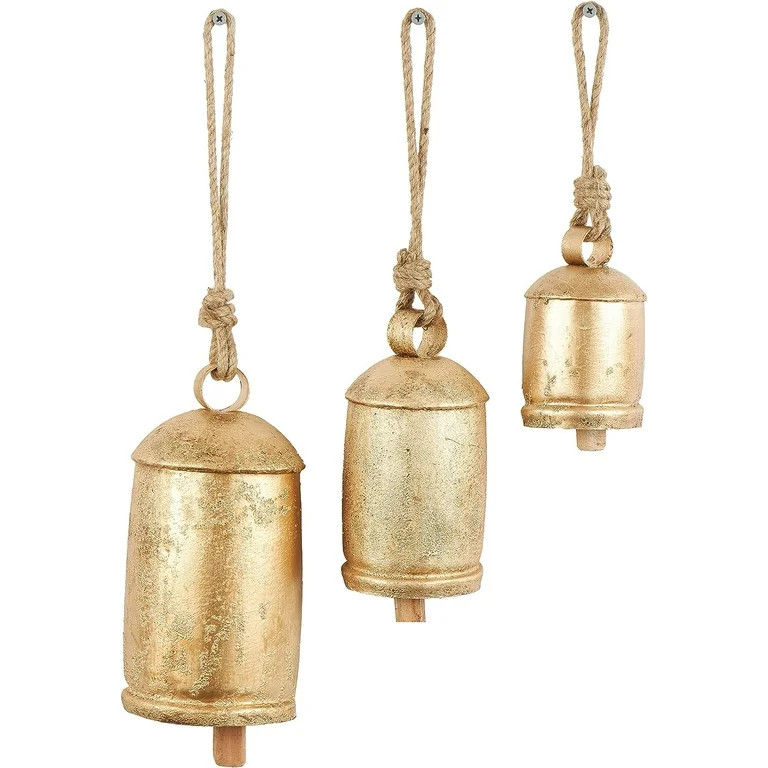 Set of 3 Giant Harmony Cow Bells Huge Vintage Handmade Rustic Lucky Christmas Hanging XL Bells On... | Walmart (US)