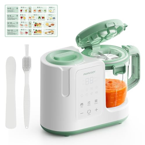 Momcozy AutoMeal Baby Food Maker – One-Step Auto Steam & Blend Food Processor, 15oz Large Cup & 6-Blade Design, Self-Cleaning, Auto 3-Stage Texture Settings for Effortless Homemade Baby Puree | Amazon (US)