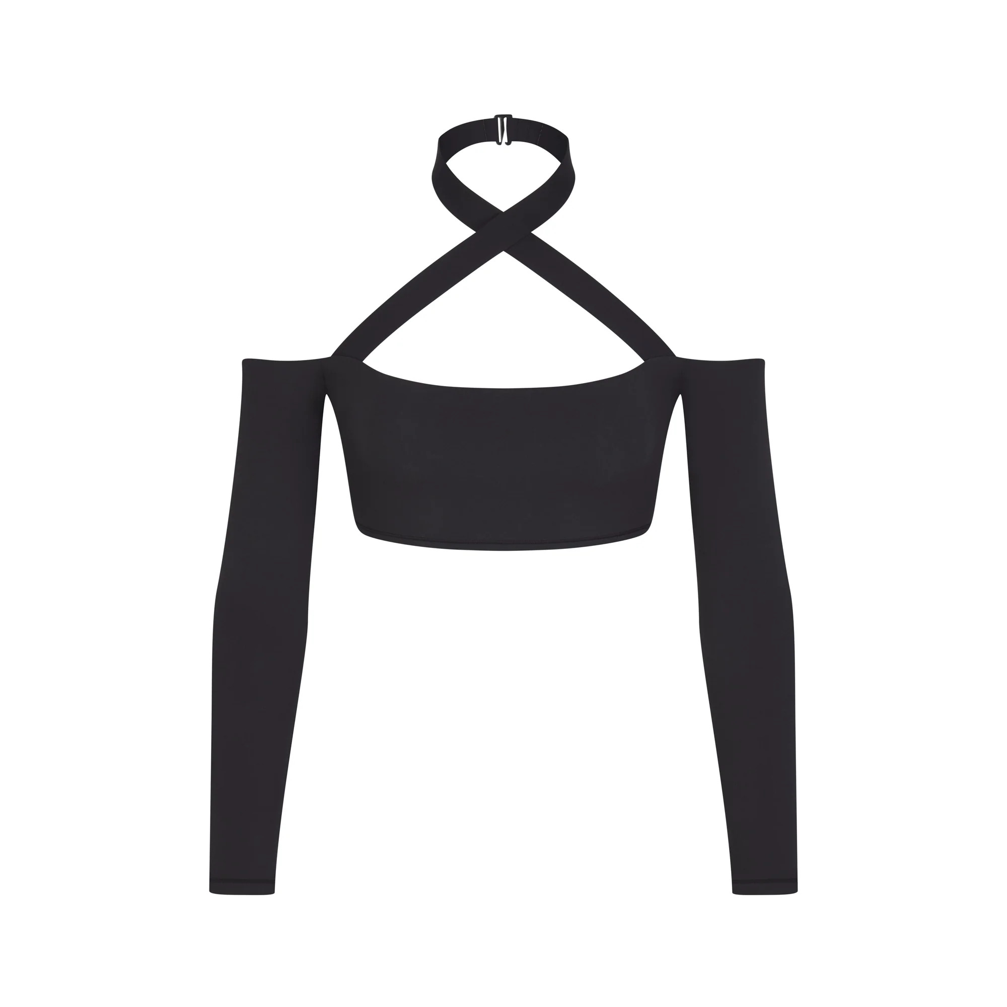 WRAP LONG SLEEVE SUPER CROPPED TOP | SKIMS (US)