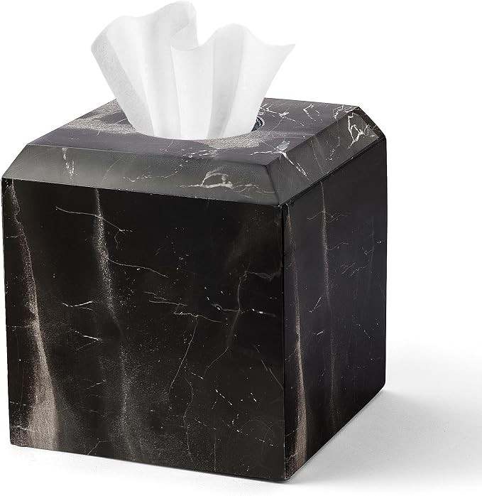 WORHE Tissue Box Cover Italy Natural Marble Heavy Duty Square Facial Toilet Paper Holder for Bath... | Amazon (US)