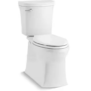 KOHLER Valiant 2-Piece 1.28 GPF Single Flush Elongated Toilet in White 45927-0 - The Home Depot | The Home Depot