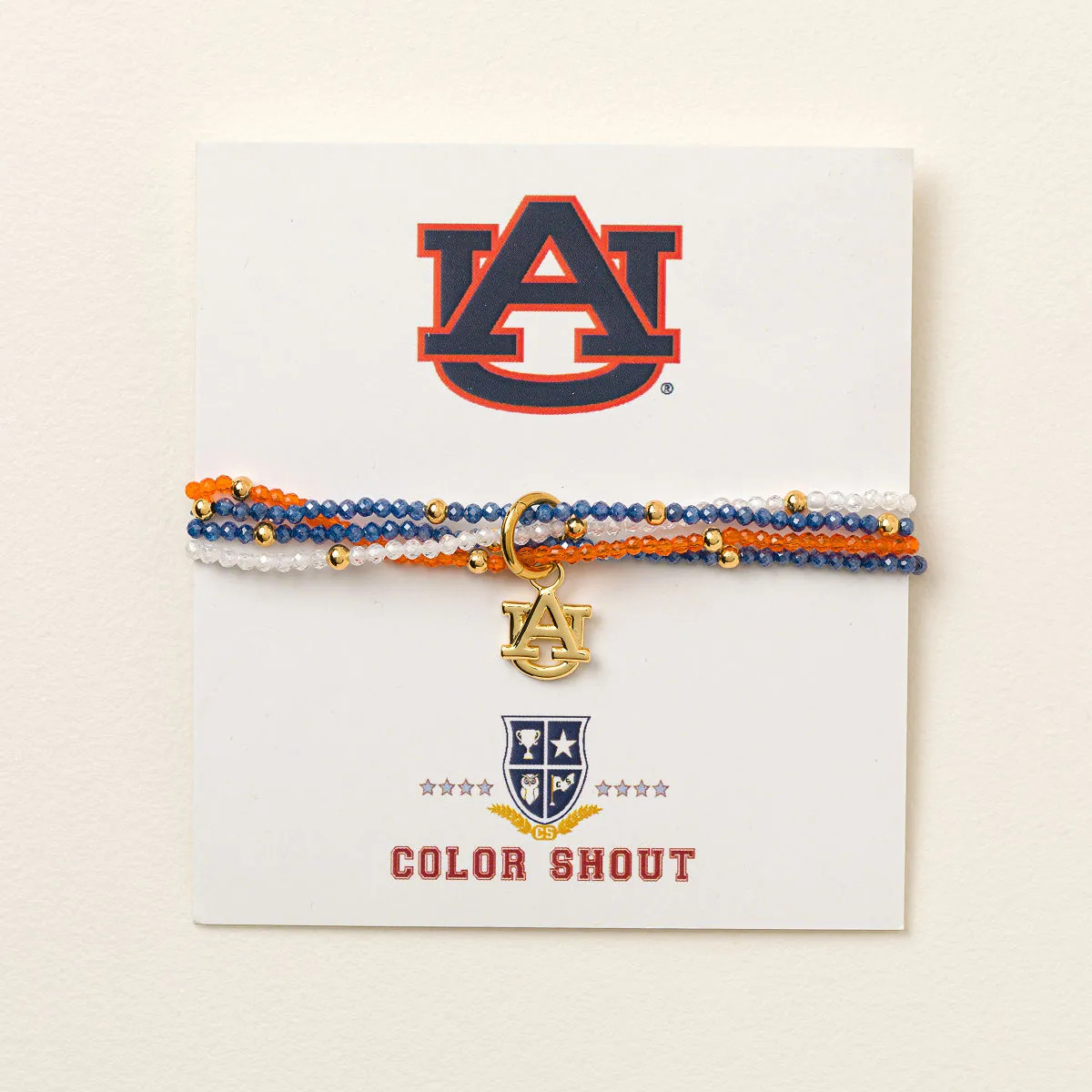 College Logo Beaded Bracelet, Auburn University | UncommonGoods