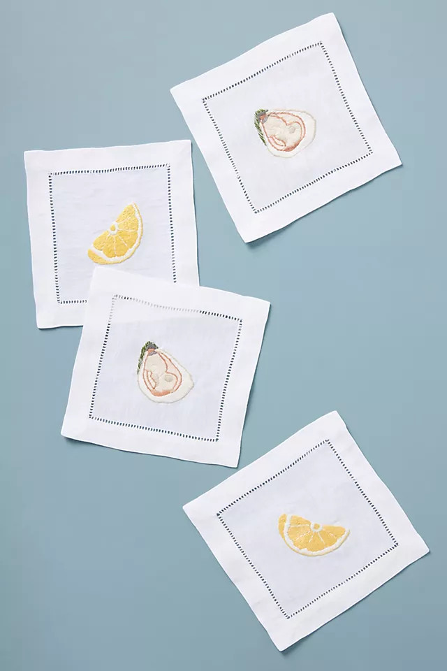 Chefanie Embroidered Napkins, Set of 4 | Anthropologie (US)