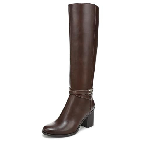 Naturalizer Women's Jane Wide Calf Knee High Boot Cappuccino Brown 11 W | Amazon (US)