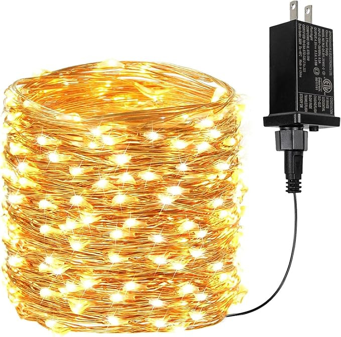 BHCLIGHT 66Ft 200 LED Fairy Lights Plug in, Waterproof String Lights Outdoor 8 Modes Copper Wire ... | Amazon (US)