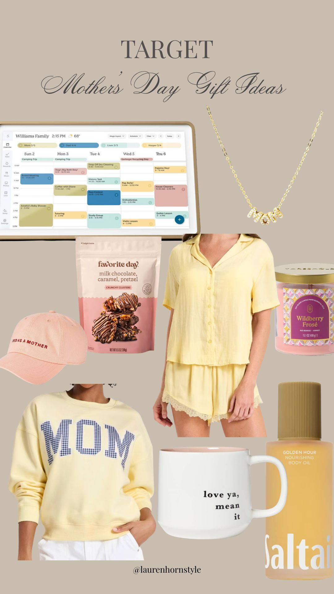 Mother's Day gift ideas from Target


Skylight calendar, jewelry, beauty finds, home goods, comfy outfit 

 #LTKMothersDay #LTKmomlife #LTKselfcare
