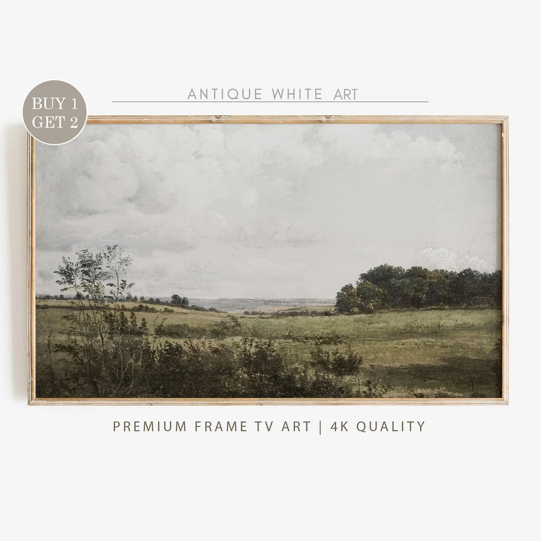 Samsung Frame TV Art Moody Field Landscape Vintage Country - Etsy | Etsy (US)