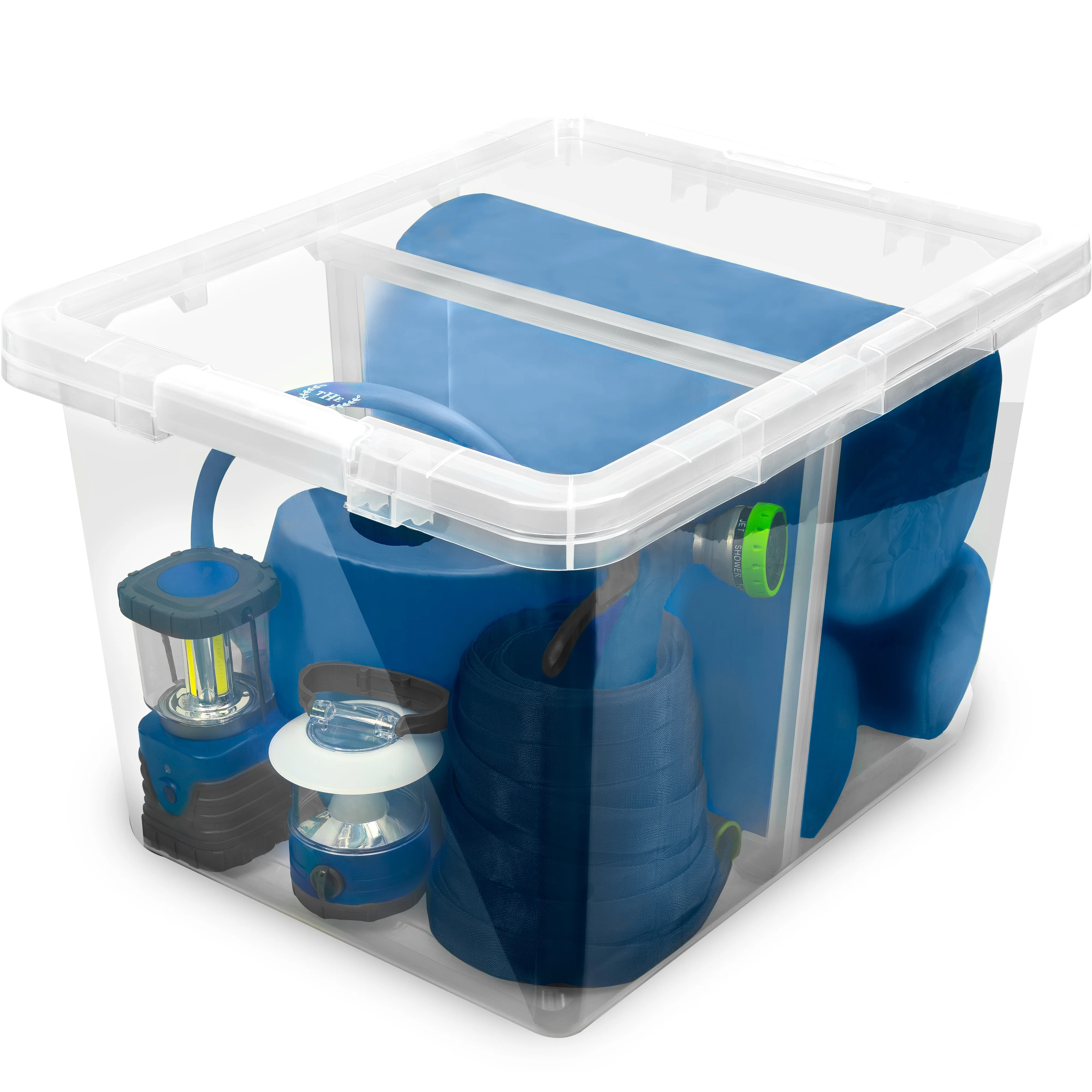 The Home Edit 70 Quart Clear Plastic Storage Bin with Divider, Adult | Walmart (US)