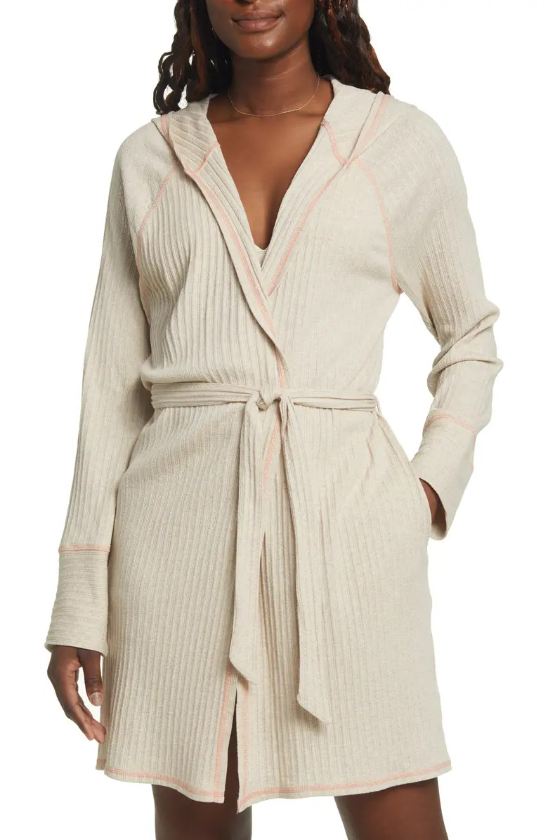 Textured Rib Hooded Robe | Nordstrom