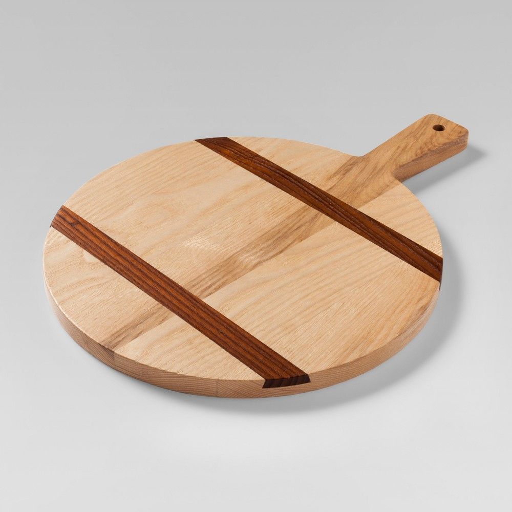 Round Cutting Board Wood Inlay - Threshold , Brown | Target