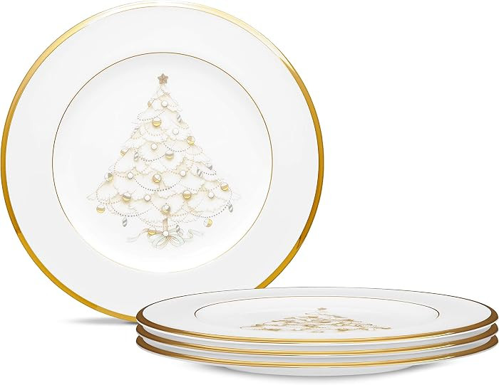 Noritake Palace Christmas Gold Holiday Accent Plates, 2", Set of 4 | Amazon (US)
