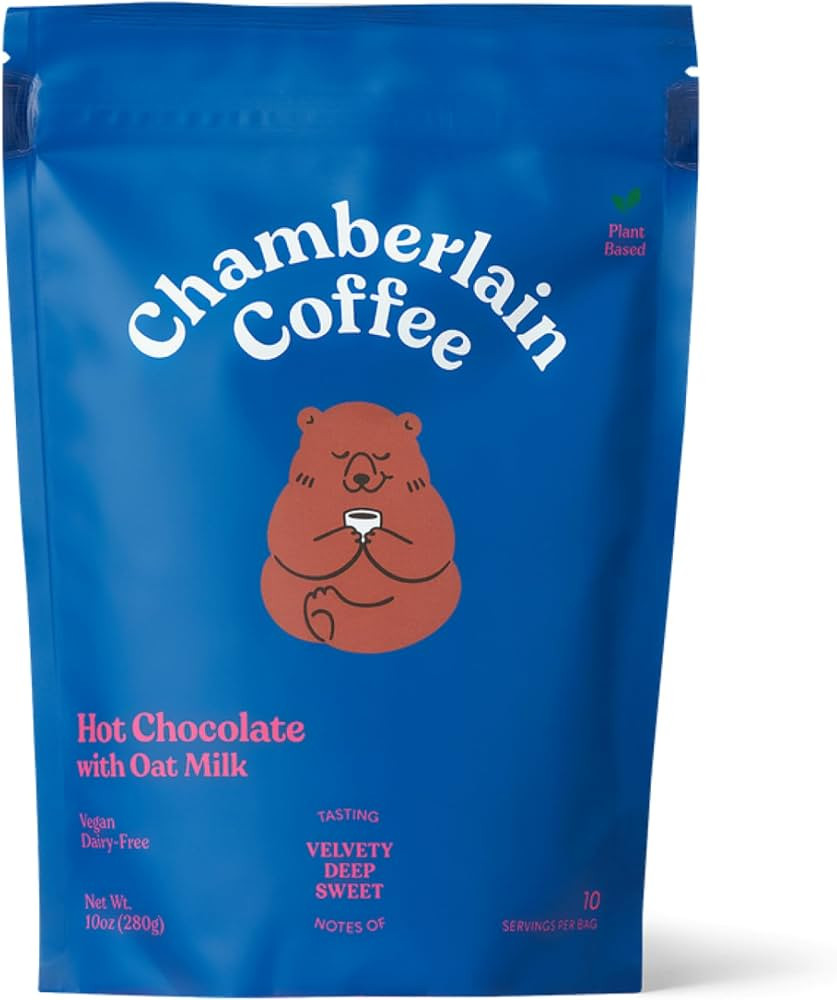 Chamberlain Coffee Hot Chocolate With Oat Milk - Organic Vegan Hot Chocolate Mix - Deep, Velvety ... | Amazon (US)
