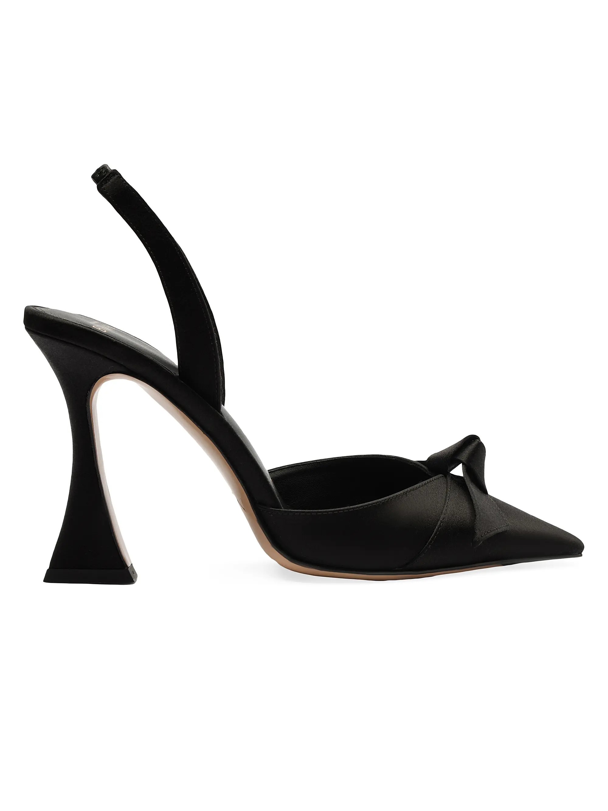 Shop Alexandre Birman Clarita Bell Satin Slingback Pumps | Saks Fifth Avenue | Saks Fifth Avenue