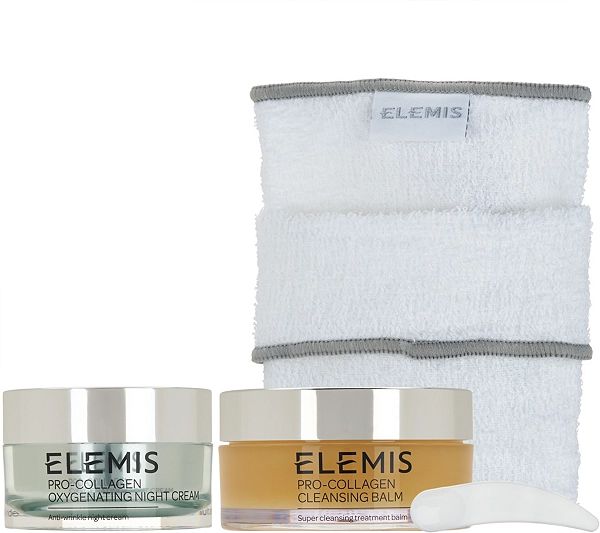Elemis Pro-Collagen Oxygenating Night Cream & Cleansing Balm | QVC