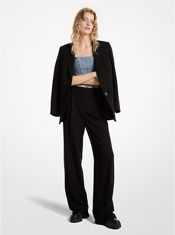 Crepe Wide-Leg Pants | Michael Kors US