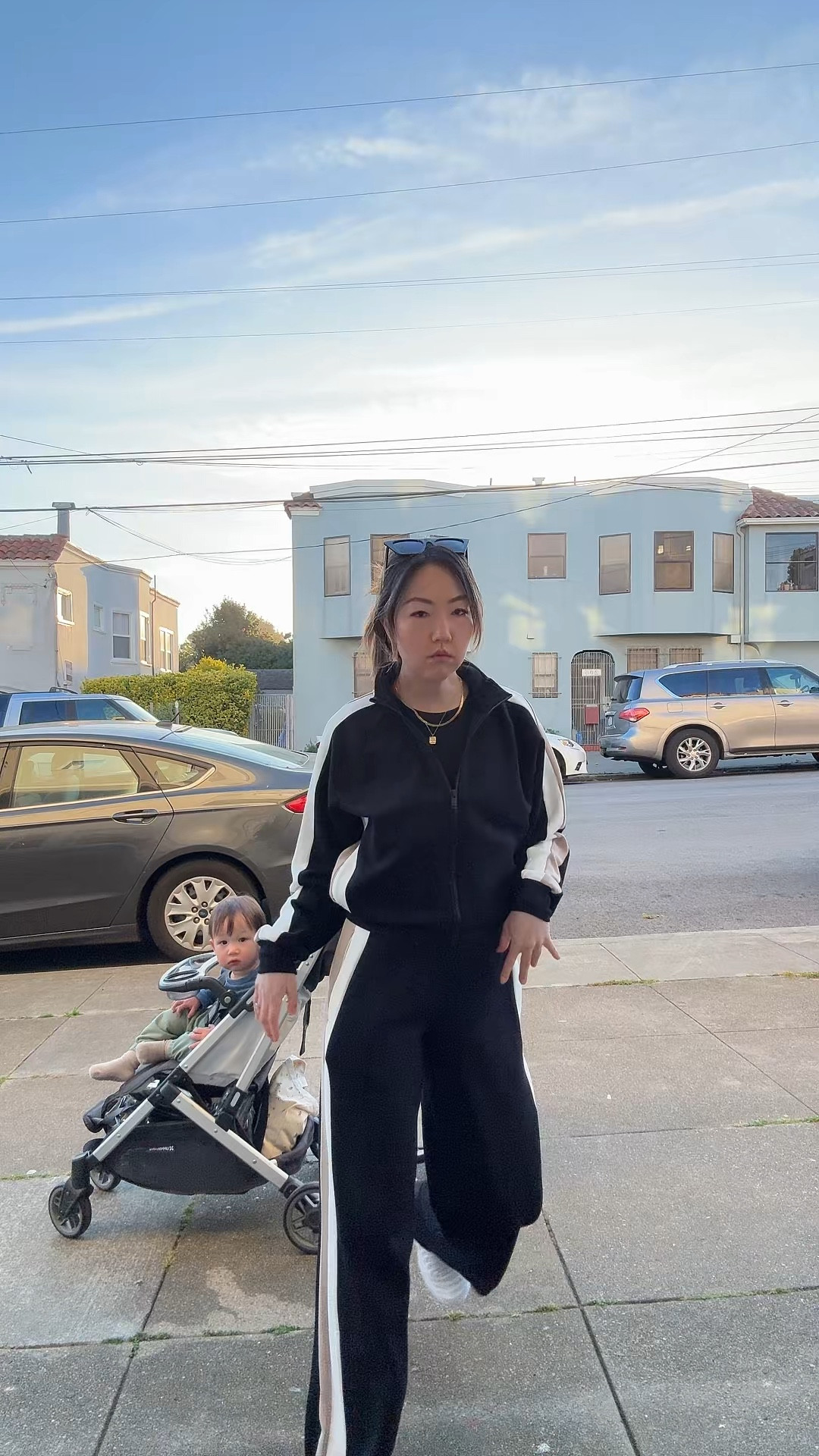 Wearing a size XS in the bottoms and size S in the jacket 

#LTKmomlife