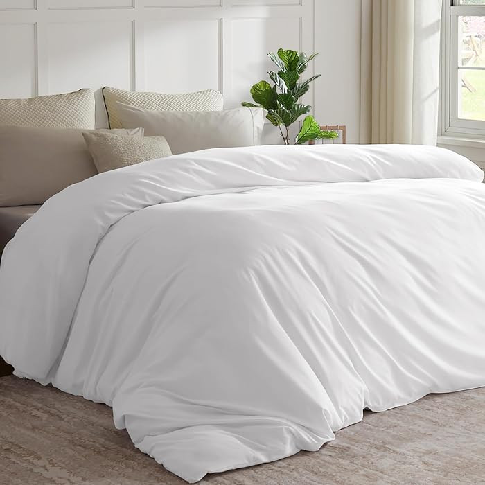 Oversized King Duvet Cover 120"x120", Only 1 Piece Extra Large Ultra Soft Microfiber White Super ... | Amazon (US)