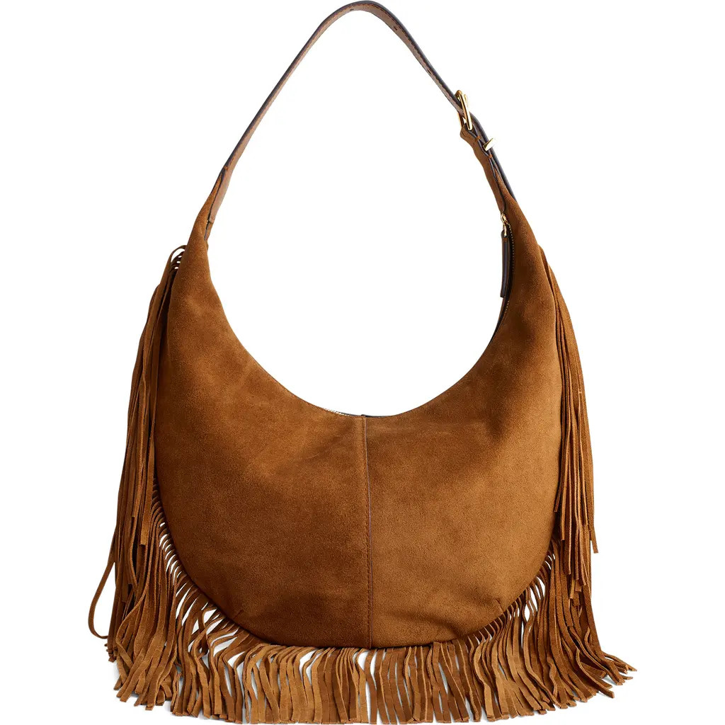 Madewell The Essential Curve Medium Shoulder Bag in Dried Acorn at Nordstrom | Nordstrom