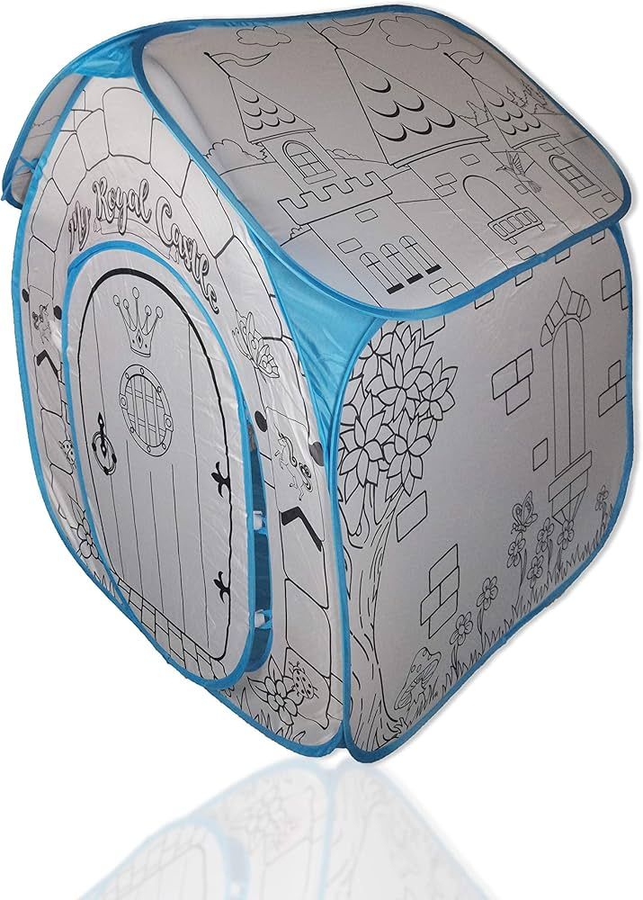 Color Your Own Tent for Kids - Indoor Playhouse Pop Up Tent for Boys and Girl Comes with Six Wash... | Amazon (US)