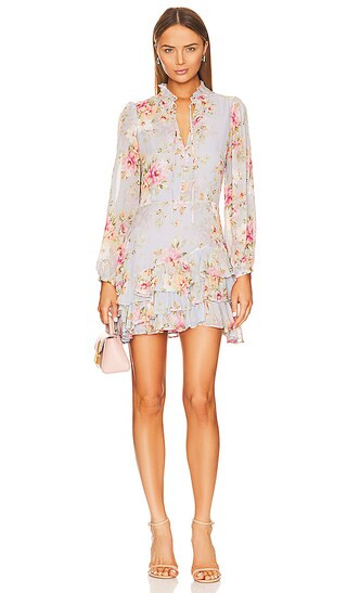 Jenna Mini Dress in New Day Blue | Revolve Clothing (Global)