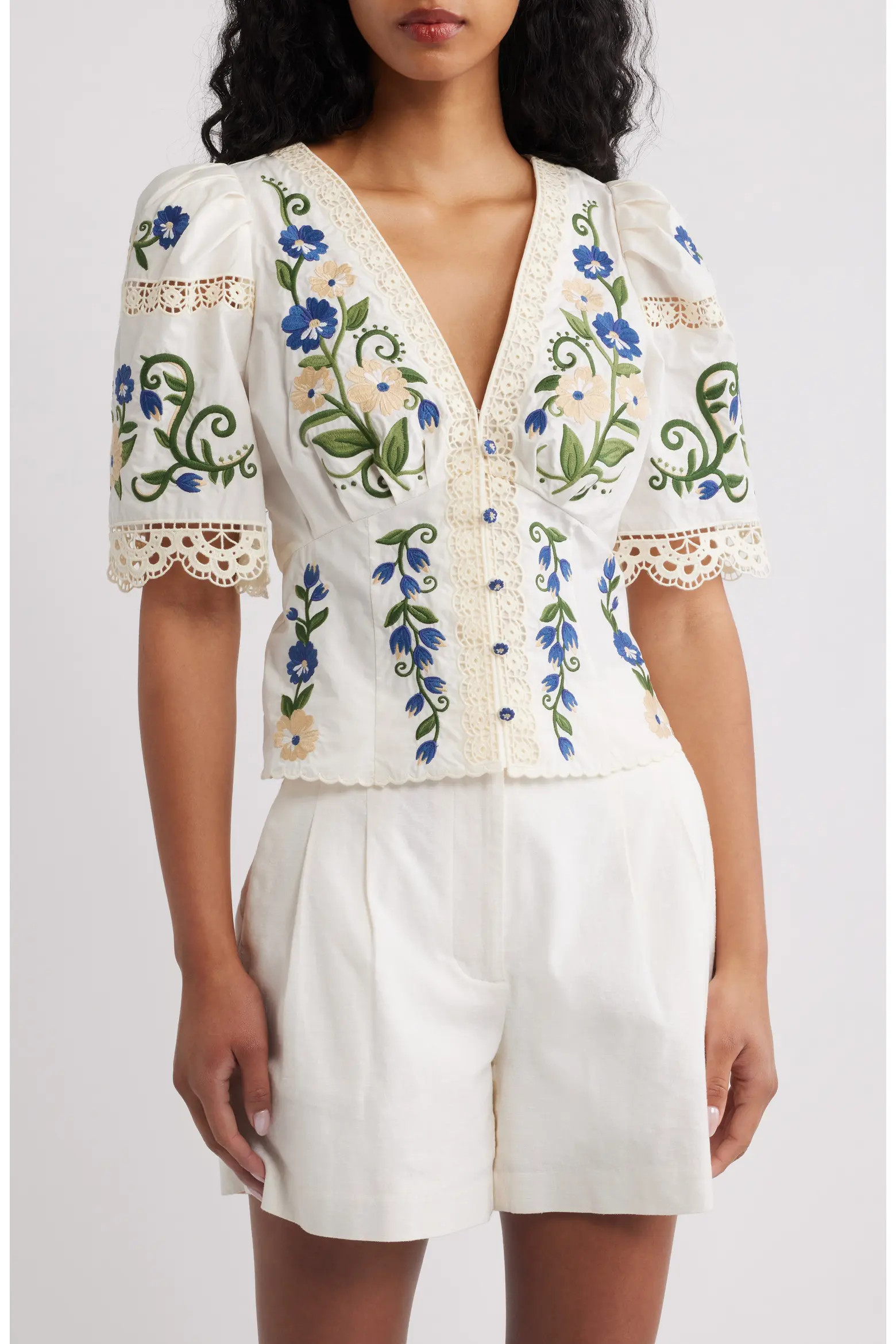 Countryside Land Embroidered Eyelet Cotton Top (Women) | Nordstrom | Nordstrom