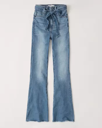 Abercrombie & Fitch Womens Ultra High Rise Flare Jeans in Medium Wash - Size 24 | Abercrombie & Fitch US & UK