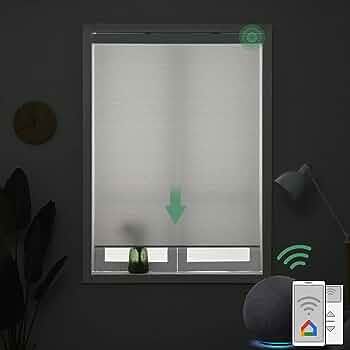 Yoolax Motorized Blinds for Window with Remote, Smart Shades Work with Alexa Google Home 50% Blac... | Amazon (US)
