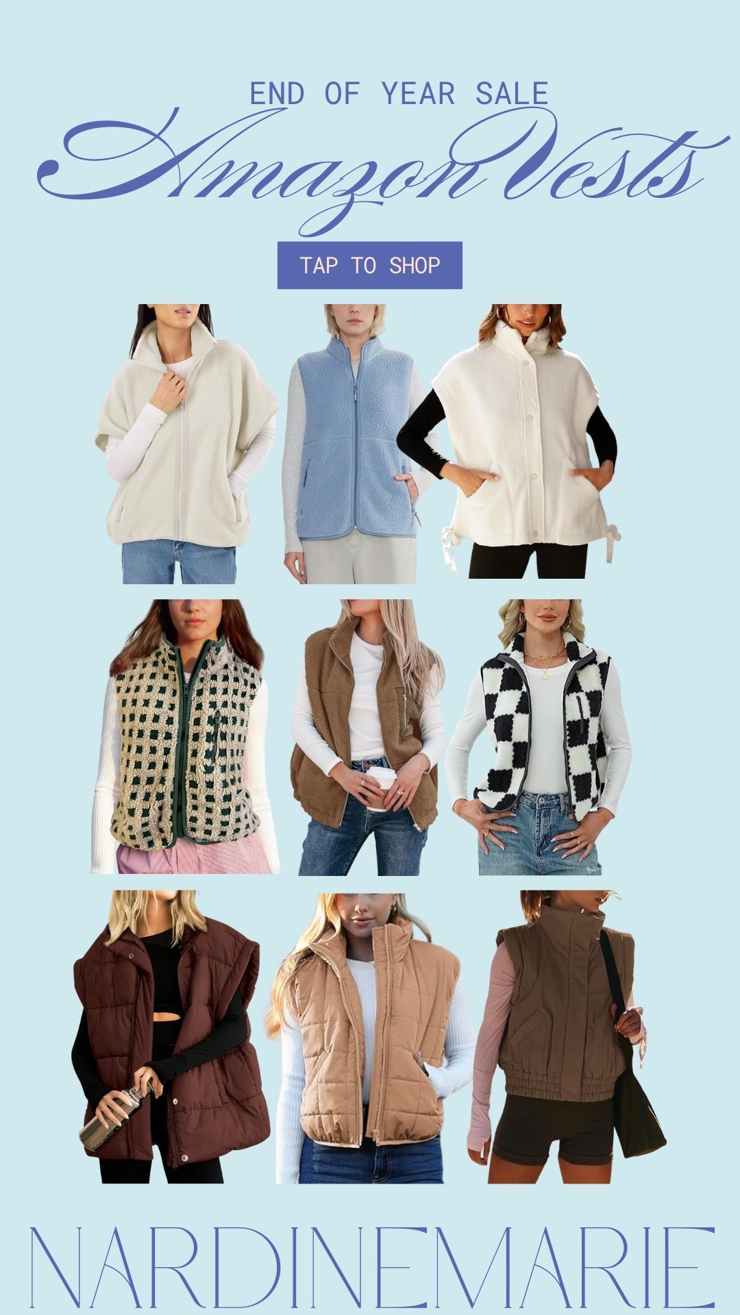 AMAZON VESTS ALL ON SALE!
End of year deals = MAJOR savings on the cutest layering pieces 🤎

So many styles, colors & fits to choose from!
These vests are comfy, flattering & easy to throw on!

Prices are marked down BIG right now —
Tap to shop before they sell out!
Shop it on my LTK!!!

amazon vest sale, amazon fashion finds, affordable layering pieces, everyday vests, casual winter outfits, neutral wardrobe staples, amazon end of year sale
#amazonfinds #amazonfashion #amazondeals #amazonvest #winterlayers #affordablefashion #neutralstyle #everydayoutfits #ltkfinds #ltkfashion #salealert

#LTKFindsUnder100 #LTKSaleAlert #LTKFindsUnder50